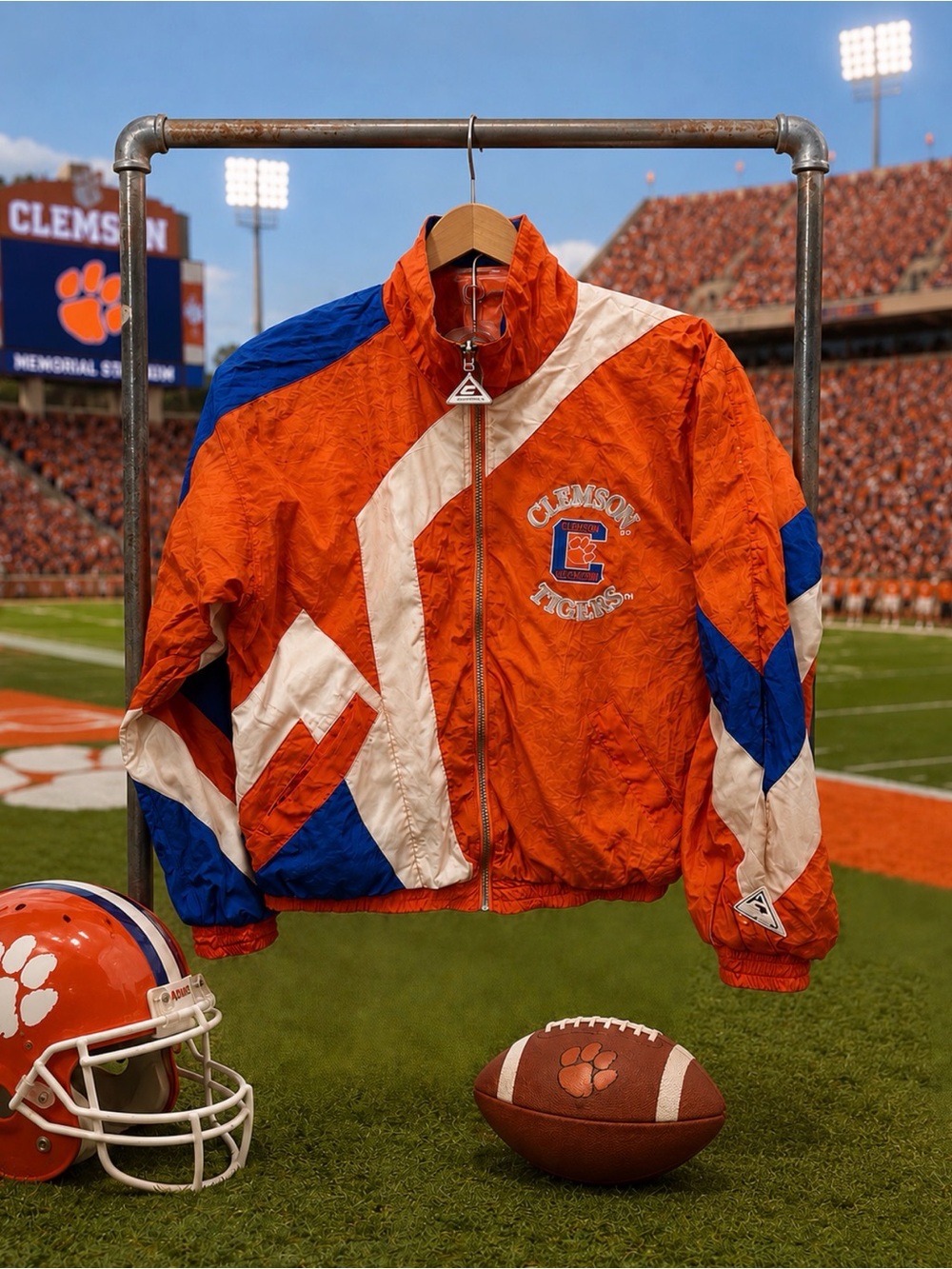Clemson University vintage Embroidered Tigers Logo Jacket size m (10-12)